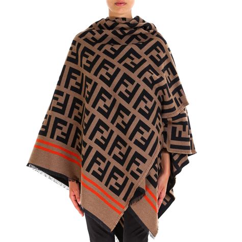 fendi scarf mens|fendi poncho long fur cape.